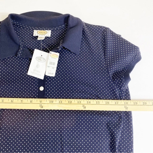 Talbots Navy Polka Dot Polo Dress Summer Cute Dress Casual Church S - Picture 7 of 10